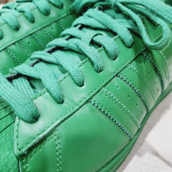 Adidas Shoes 2015 Superstar Pharrell Supercolor Pack Green - Size 14 Mens - Picture 3 of 12